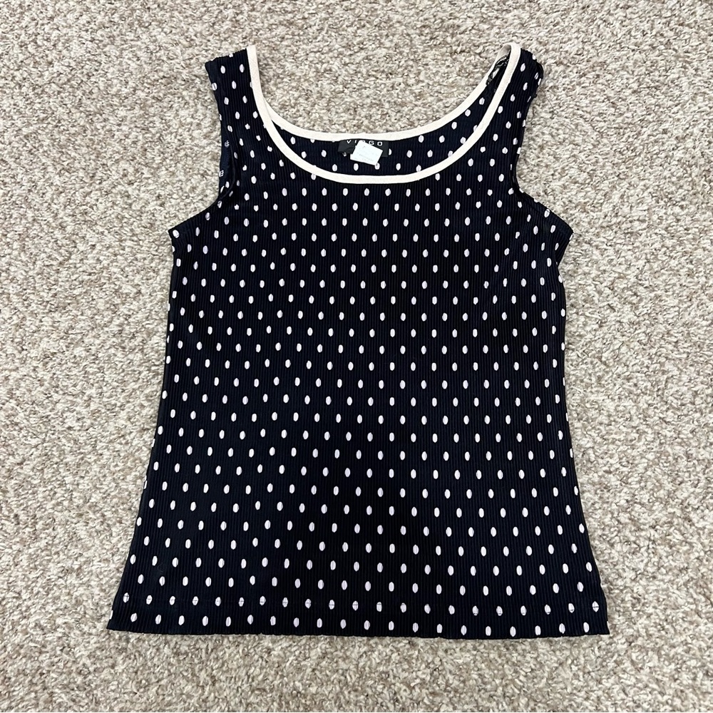 Vintage Y2K 2000s 90s polkadot tank top